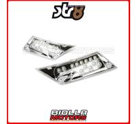 STR-660.41/CR FRECCE LED POSTERIORE CROMATE PIAGGIO ZIP BASE 50CC AC (DAL '99)