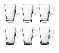 Straame - Set di 6 bicchieri da latte, 240 ml, resistenti alle alte temperature, eleganti tazze da caffè/tè, bevande calde, ideali per gelato, latte, espresso, cappuccino e cioccolata calda