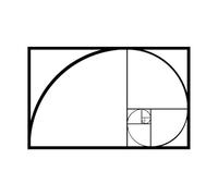 Stracci Cards | Quadro Fibonacci in metallo da parete modello fibonacci - Quadro metallico decorazione soggiorno dimensioni 65 x 40 cm - Quadro M