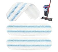 Stracci di ricambio per Vileda, 3 pezzi compatibili con mocio piatto o secchio, testa di ricambio in microfibra sicura su pavimenti in legno, vinile, piastrelle, battiscopa, pareti, strisce blu