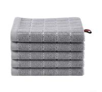 Stracci in cotone a scacchi per asciugare e pulire i piatti, consistenza morbida e forte assorbenza, supportano un flusso di lavoro efficiente della cucina quotidiana (grigio basso)