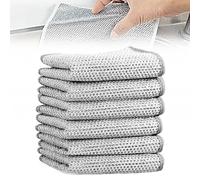 Stracci multiuso in filo metallico per lavare i piatti bagnati e asciutti, doppio strato multifunzione antigraffio, panno per lavare i piatti, strofinacci in microfibra, strofinacci riutilizzabili