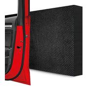 STRACKS® 4 protezioni da parete per garage, 40 x 20 x 3 cm, extra spesse, per la vostra auto e la parete del garage, protezione autoadesiva per bordi della porta, set da 4 pezzi, motivo a quadri, nero
