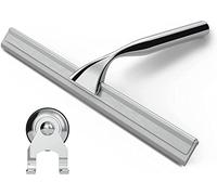 Stracks® tergicristallo per doccia in acciaio inox - Senza forare! Tergicristallo per doccia con supporto a ventosa e adesivo 3M - Incluso labbro tergicristallo in silicone…