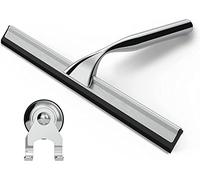 Stracks® tergicristallo per doccia in acciaio inox - Senza forare! Tergicristallo per doccia con supporto a ventosa e adesivo 3M - Incluso labbro tergicristallo in silicone…