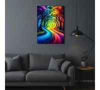 Strada dei boschi arcobaleno - Puzzle 1000 Pezzi - puzzle Fai da te, Intrattenimento Creativo, Puzzles Classico Arte,Regalo per Adulti dai 14 anni 75 x 50 cm