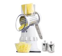 Strada di formaggio rotante - Sigista di verdure manuale manuale tagliatamburo in acciaio inox | cucina da cucina, grattugia multiuso, per la casa e il ristorante, trituratore dura