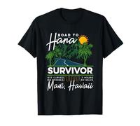 Strada per Hana Survivor Curvy Palm Maui Hawaii Amante Maglietta