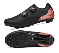 Strada Scarpe da Ciclismo, Uomo Donna Scarpes da Bici Professionali, Sneakers da Ginnastica per Bicycle da Esterno PRO Unisex Compatibili con Tutti i Modelli SPD-SL e Look (Black,44)