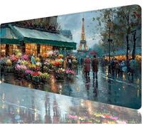 Strada Tappetino Mouse xxl 600x300x3mm Tappetino Mouse Gaming Torre Eiffel Proteggi Scrivania Impermeabile e Antiscivolo Scrivania con Base In Gomma Antiscivolo Decorazioni Natalizie la Stanza N1-964