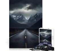 Strada tra le montagne nuvolose Puzzle da 1000 pezzi per adolescenti Stimola la memoria Rilassamento delicato Taglio premium Sorpresa di compleanno (38x52cm)