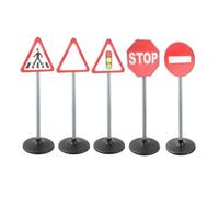 Stradale per Bambini Set Segnali Stradali Giocattolo Didattici Accessori Traffico Educativi in Plastica con Base Autoportante Adatto a Aule Ludoteche Camerette Giochi di Ruolo