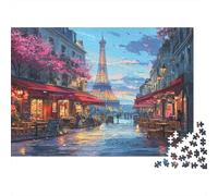 Strade di Parigi, caffè all'apertoPuzzle 1000 Pezzi Per Adulti, Giochi Educativi, Sfide, Decorazioni Per La Casa52x38cm/1000pcs