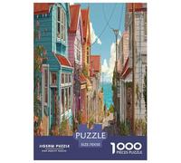Strade europee Puzzle 1000 Pezzi Jigsaw Puzzle Impossibile Regali Per Adolescenti E Bambini Home Giochi 70x50cm/1000pcs