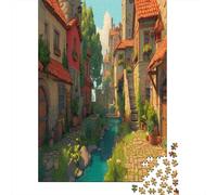 Strade europee Puzzle 1000 Pezzi Jigsaw Puzzle Impossibile Regali Per Adolescenti E Bambini Home Giochi 52x38cm/1000pcs