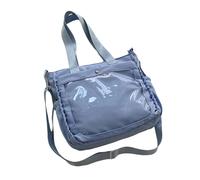 Strade giapponesi Moda Borsa a tracolla Rimovibile Pannello Display Interni Spaziosi Casual Vestito Donne Ragazze Accessori Pratico Nylon Crossbody Portafoglio, Blu