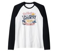 Strade sterrate Country Music Design Stile di Vita Rurale Maglia con Maniche Raglan