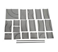 Strade T 1:450, Banchine, Rotonde, Parcheggio, Incroci in Grigio Cemento