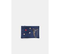 Stradivarius Beauty case in denim con spille multiple SLAVATO DENIM BLU MEDIO OS
