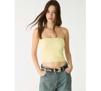 Stradivarius - Blonde - Top in pizzo a fascia giallo pastello M