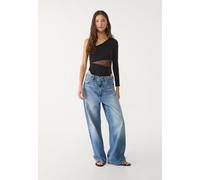 Stradivarius Body asimmetrico con dettagli trasparenti Nero L