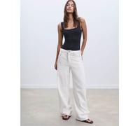 Stradivarius - Body nero in poliammide con scollo squadrato L