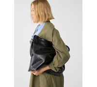 Stradivarius - Borsa a secchiello in pelle sintetica nera-Nero M