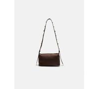 Stradivarius - Borsa a tracolla marrone con borchie M