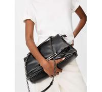 Stradivarius - Borsa a tracolla nera con catenine-Nero M