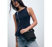 Stradivarius - Borsa a tracolla nera con cinturino-Nero M