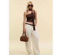 Stradivarius - Borsa bowling a tracolla beige-Neutro M