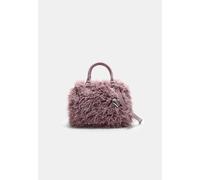 Stradivarius Borsa bowling in pelliccia sintetica a cuore Malva OS