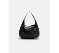 Stradivarius - Borsa da spalla a mezzaluna nera-Nero M