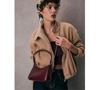 Stradivarius - Borsa da spalla bordeaux con catenina-Rosso M