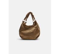 Stradivarius - Borsa da spalla in camoscio sintetico color caramello-Marrone M