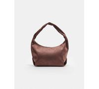 Stradivarius - Borsa da spalla marrone con dettaglio manico M