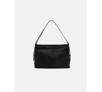Stradivarius - Borsa da spalla nera con anelli-Nero M