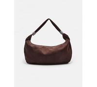 Stradivarius - Borsa in camoscio sintetico marrone con anelli M