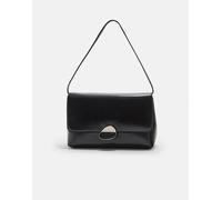 Stradivarius - Borsa nera con chiusura asimmetrica in metallo-Nero M