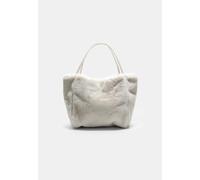 Stradivarius Borsa shopper in pelliccia Ecru OS