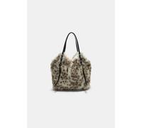 Stradivarius Borsa shopper in pelliccia sintetica Beige OS