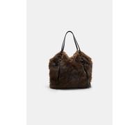 Stradivarius Borsa shopper in pelliccia sintetica Marrone OS