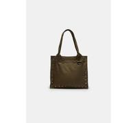 Stradivarius Borsa shopper in tessuto con borchie Kaki OS