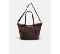 Stradivarius - Borsa shopper marrone con dettagli a contrasto M