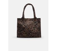 Stradivarius - Borsa shopper marrone in tessuto stampato M