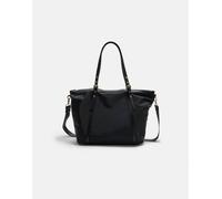 Stradivarius - Borsa shopper nera a contrasto-Nero M