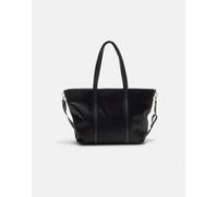 Stradivarius - Borsa shopping in tessuto nera-Nero M