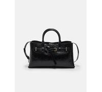 Stradivarius - Borsa shopping nera con cinturino-Nero M