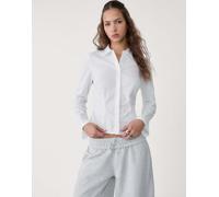 Stradivarius - Camicia aderente bianca-Bianco M