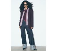 Stradivarius Camicia basic a righe con tasca in popeline Viola L